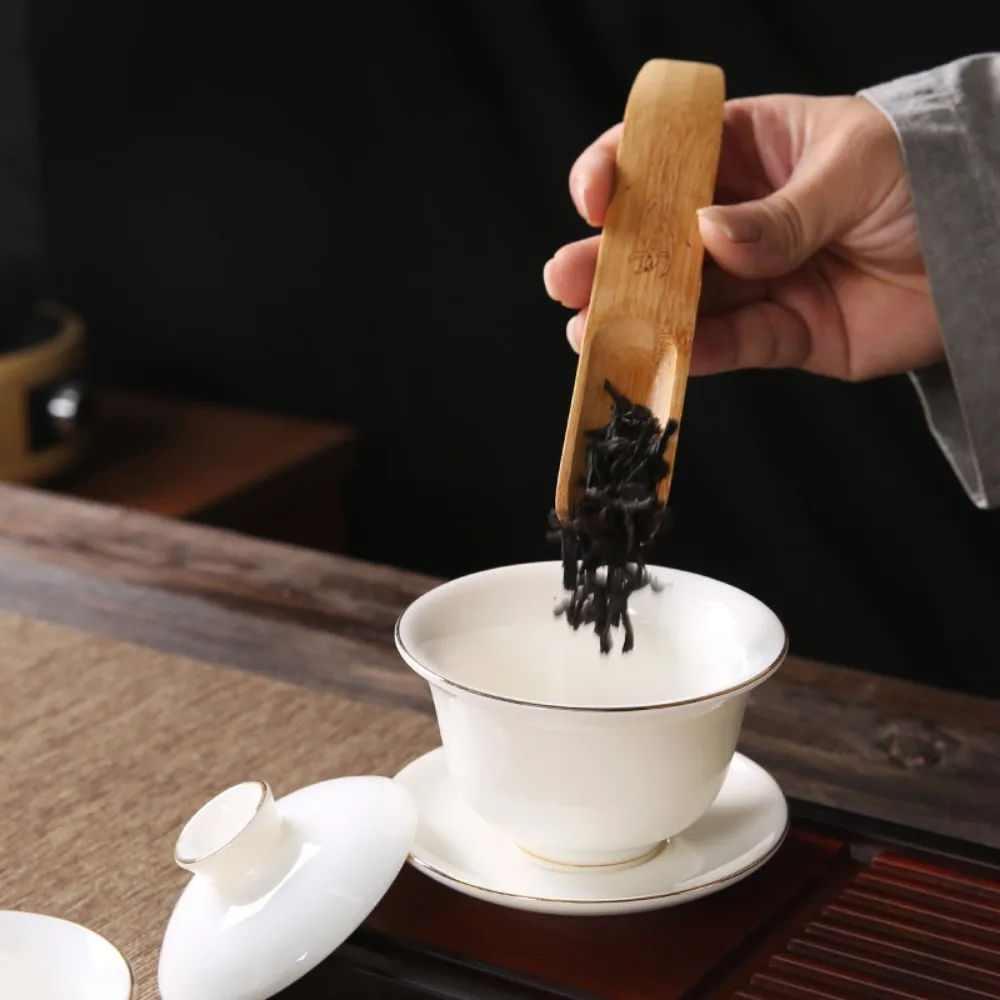 Tea Spoons 1Pc Chinese Kongfu Tea Shovel Wooden Ceremony Teaware Accessories