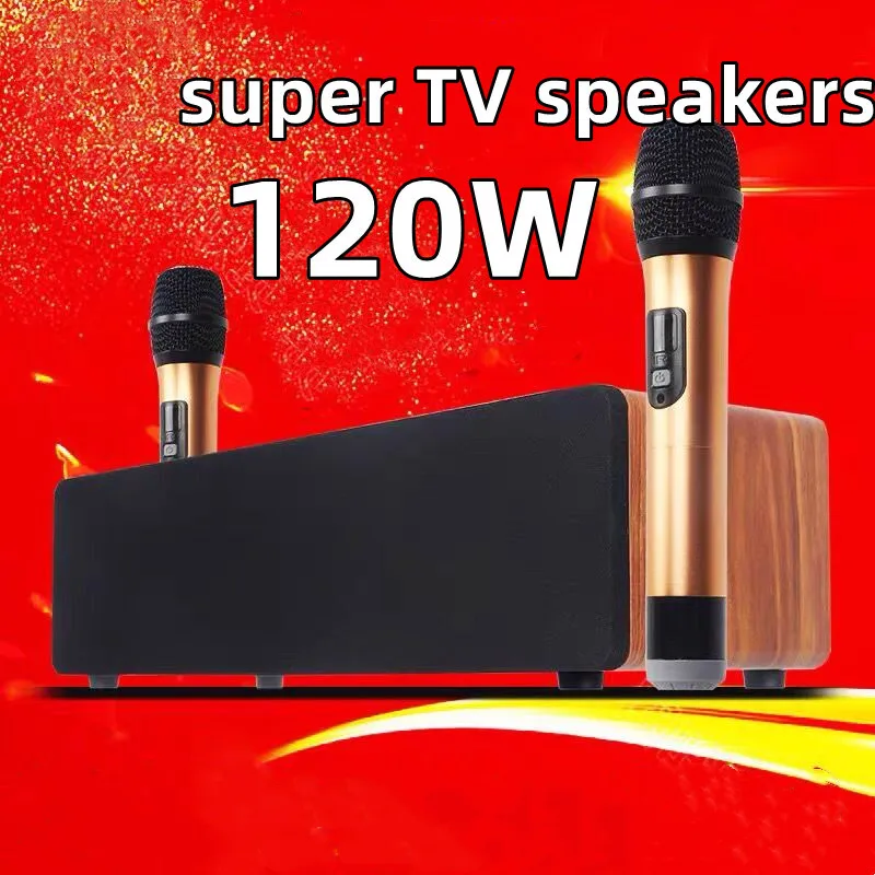 

120W High Power Bluetooth Speaker Home Audio Set with Wireless Microphone for the computer spesker Mobile Phone Karaoke boom bo