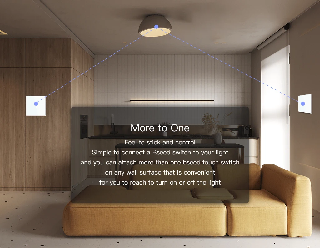 interruptores de toque 1gang 2way led sensor