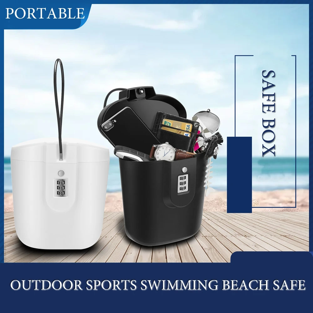 Outdoor Portable Safe Box Beach Bucket With Steel Wire Hidden Safes 3