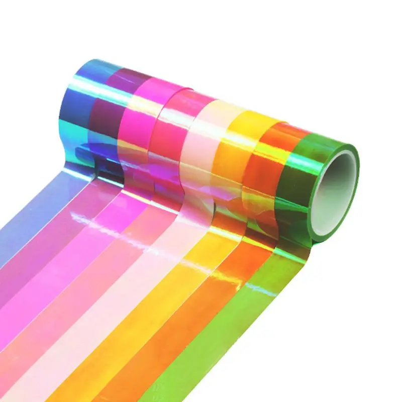 Rhythmic Gymnastics Decor Holographic Prismatic Glitter Tape Hoops Sticker Color Waterproof DIY Scrapbooking