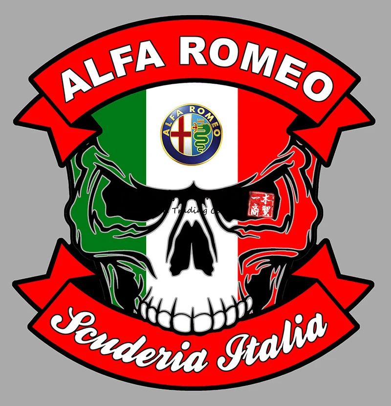 Italia Skull Decal Per Alfa Roma Scuderia Italia Skull Sticker Vinile Laminato