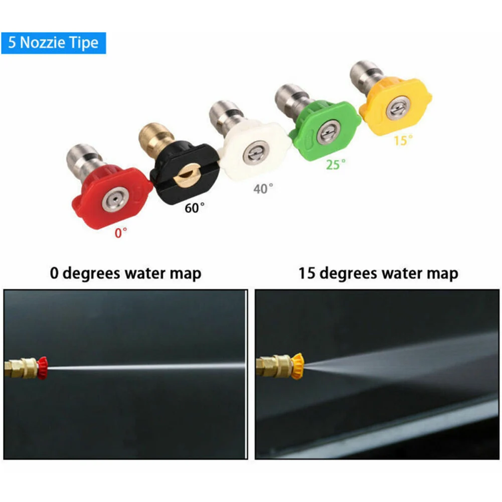 

1 Set Spray Nozzle Excellent Service Life Green Tip Max Temp 60 Celsius Plastic Ideal For Kinds Of Pressure Washer