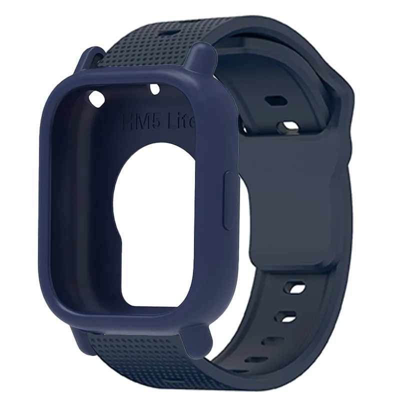 Silicone Protective Case + Strap for Smart Watch - Replacement Bracelet Belt Cover