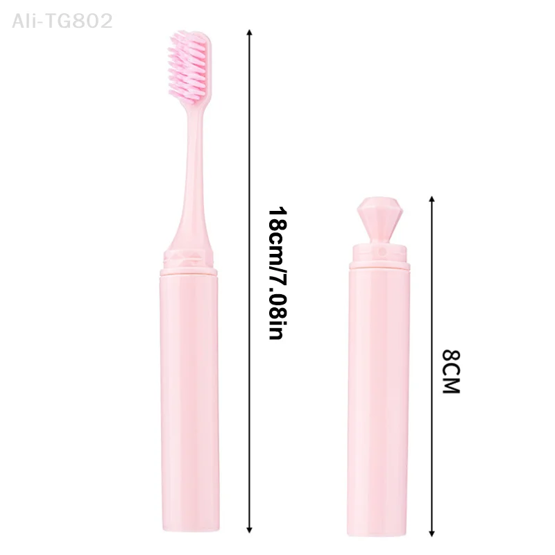3Pcs 여행용 칫솔 접이식 휴대용 소형 치과용 브러쉬 성인용 부드러운 칫솔 캔디 색상 치아 청소
