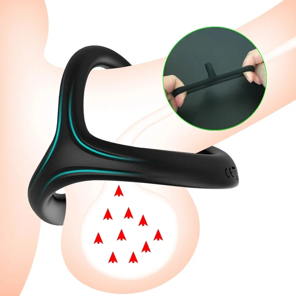Penis Ring Silicone Semen Lock Ring Delay Ejaculation High Elasticity Time Lasting Cock Sex Toys For Men Couples Adult 18+