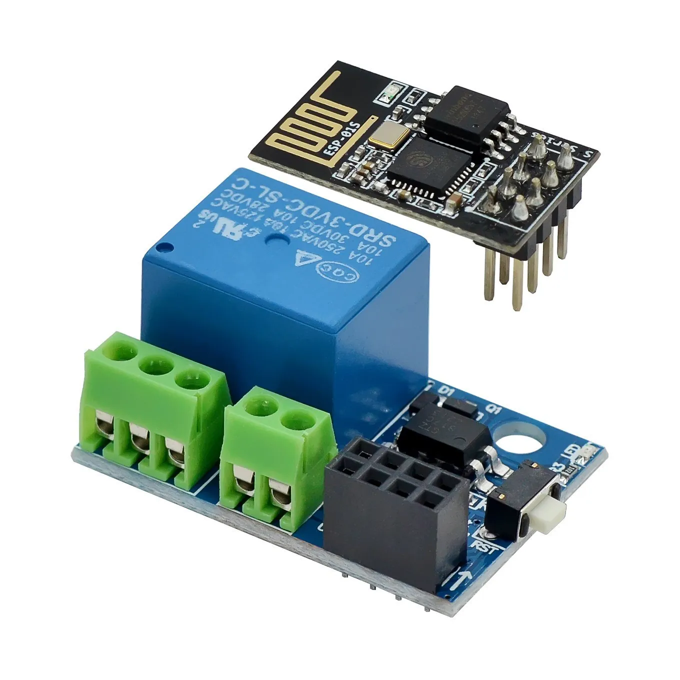 Acheter Module de relais WiFi ESP8266 ESP-01S 5V, commutateur de  télécommande pour maison intelligente, application de téléphone Arduino