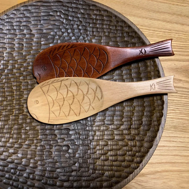 

Wooden Fish Rice Spoon Japanese Creative Household Wooden Spoon Sushi Kitchen Supplies Accessories Fish Rice Spoon