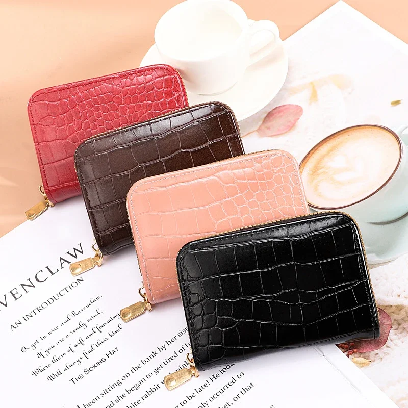 

Women Short Wallets PU Leather Female Plaid Purses Nubuck Card Holder Wallet Fashion Woman Small Zipper Wallet With Coin Purse