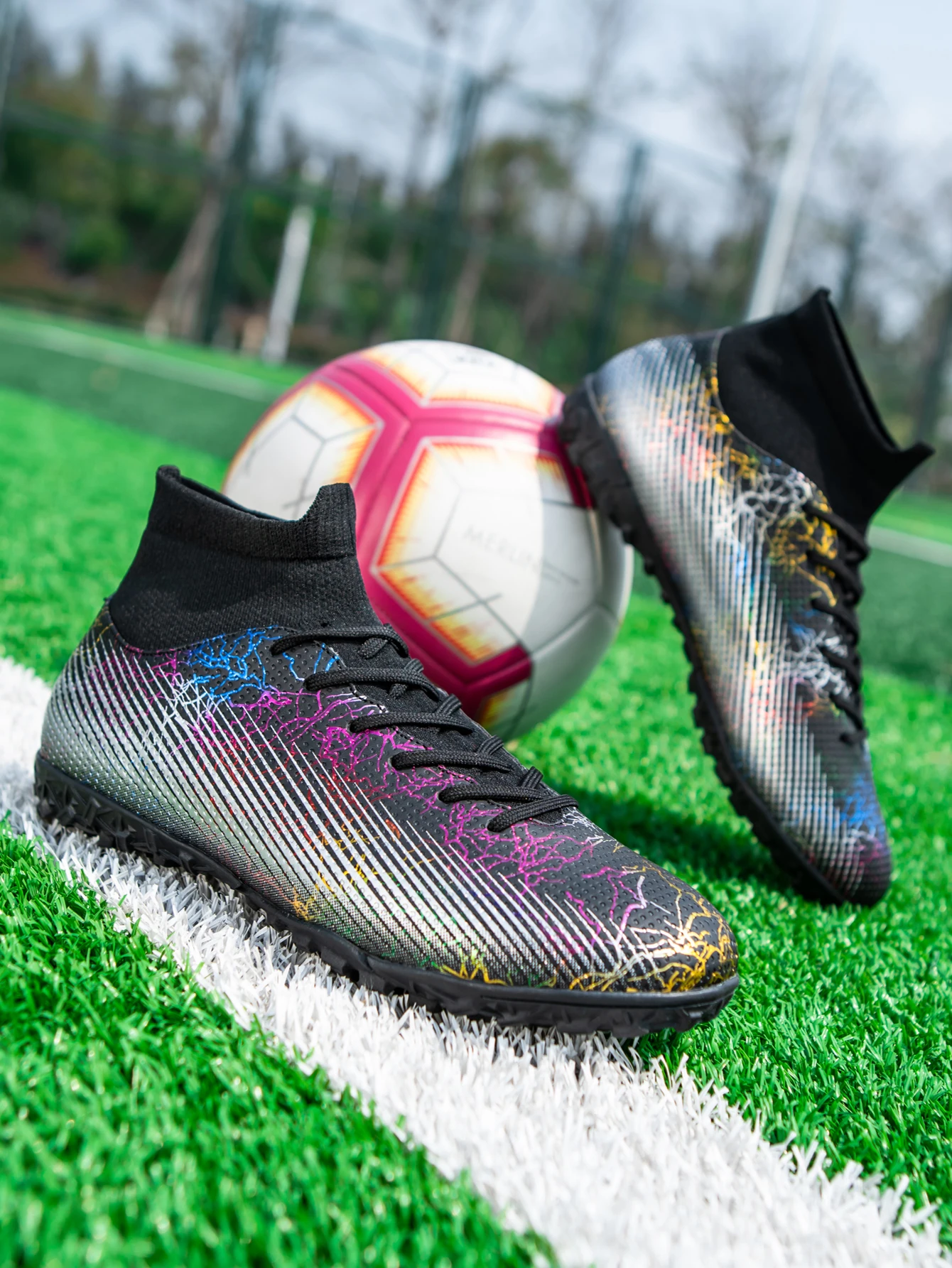 Men Kids Ankle Boots Children Fast Soccer Training Sneakers Outdoor Non Slip Male Football Cleats Shoes_voghion.com