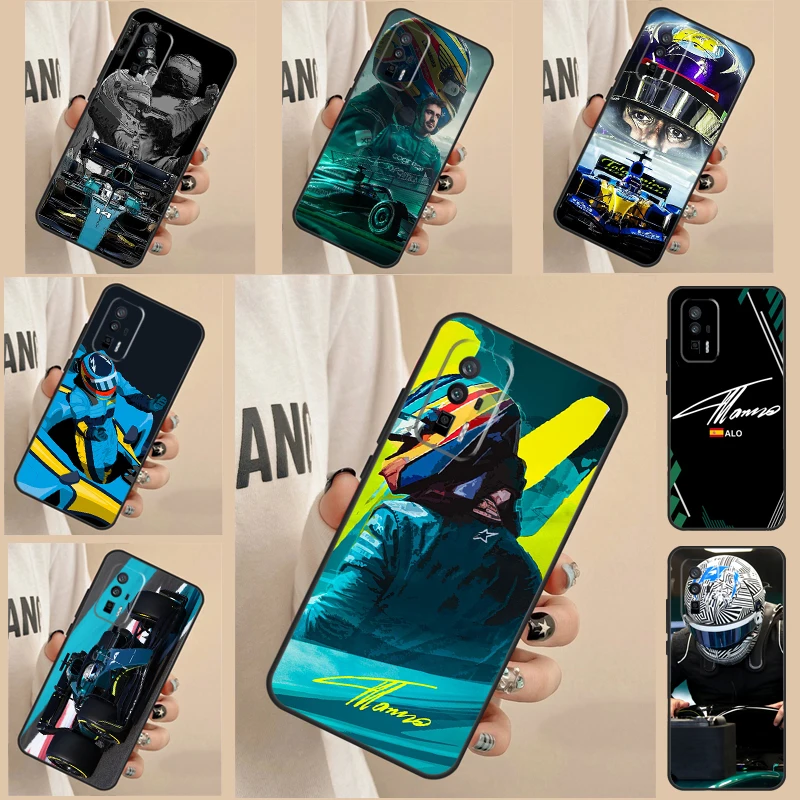 Custodia F1 Racing Fernando Alonso Per Xiaomi 13 Ultra 12T 11T Pro 12 Lite 12X Poco F5 X3 X5 M6 Pro M5 X4 F4 Gt F3 Cover