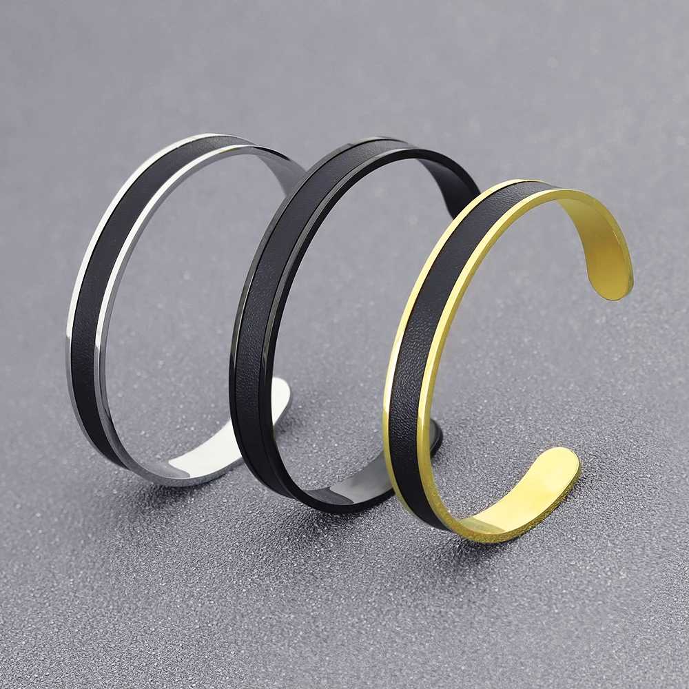 Fashion Cuff Adjustable Bangles Unisex Stainless Steel Bracelet CN(Origin) bangle bracelet stainless steel bracelet