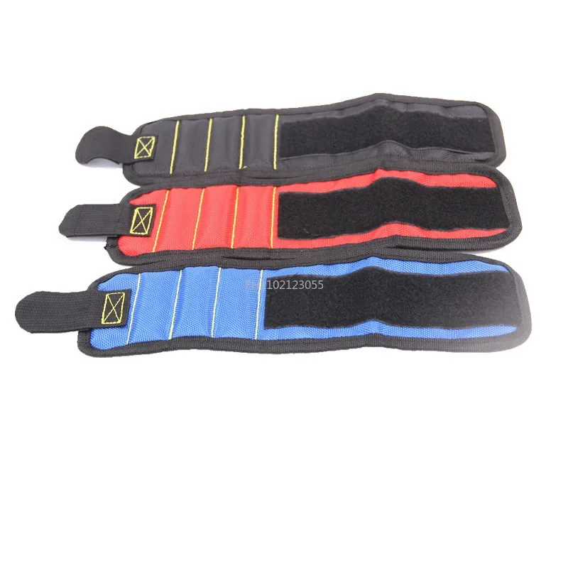Strong Magnetic Wristband Portable Tool Bag Electrician Adjustable Wrist Belt Screws Small Metal Nails Bolt Drill Bit Repair Kit