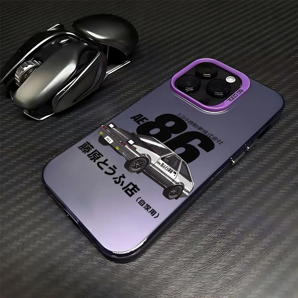 iPhone デコケース 日本アニメ頭文字dドリフトAE86電話ケースiphone 13 12 11 14プロ