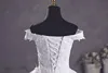 Ashley Gloria Pure White Wedding Dresses Elegant Boat Neck Ball Gown Simple Vestido De Noiva Plus Size Robe De Mariee 6