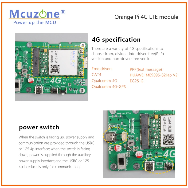 orange Pi 4G LTE module,CAT4/HUAWEI ME909s-821ap V2/EG25-G/fibocom/Qualcomm/GNSS/eSIM/free driver/ubuntu/debian/RaspberryPi