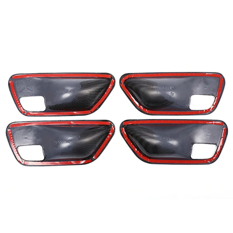 A16P-5X 카본 파이버 스타일 자동차 도어 핸들 커버 트림 BMW 3 4 시리즈 F30 F34 3GT 인테리어 자동차 액세서리