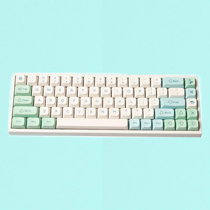Bpt Xda-cap Chave Mecânica Personalizada Ice Crystal Mint Dye-sub Inglês 61 63 64 68 75 84 87 S2b4