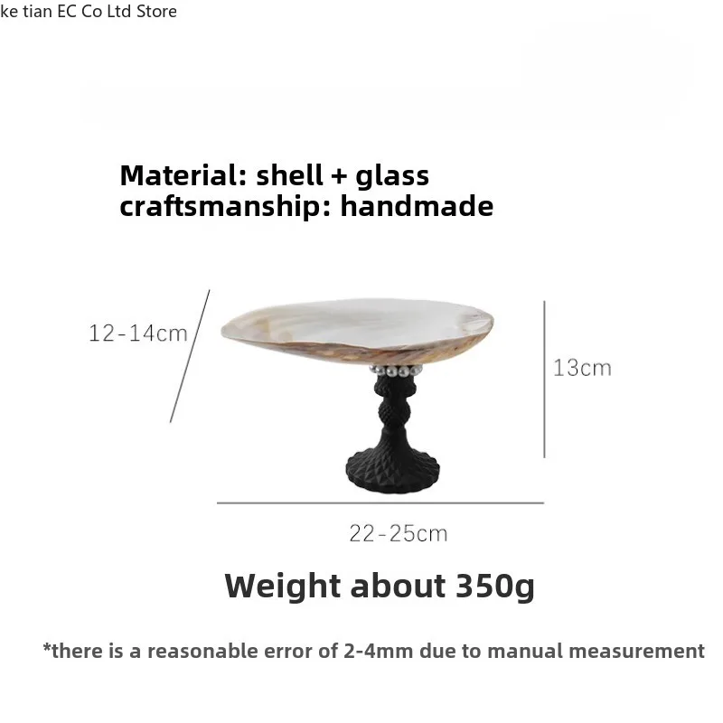 Creative Clam Shell Decoration Plate Earrings Rings Jewelry Dish Living Room Fruit Plates Dining Table Storage Trays Home Gift 6