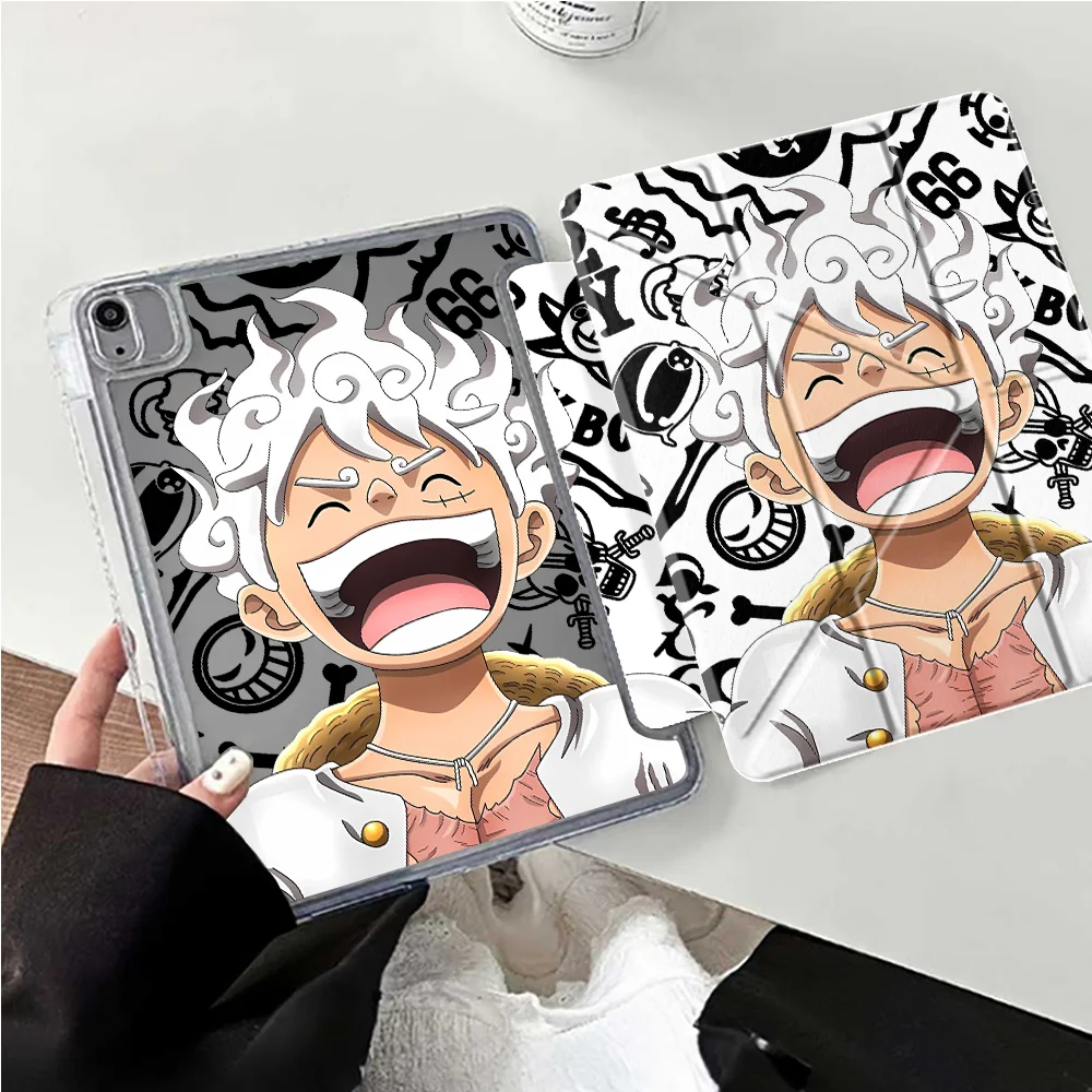 Vibrant Cartoon Patterns Tablet Case with Pen Slot Cover