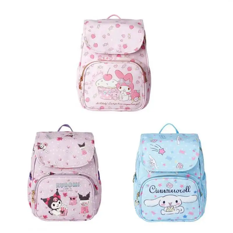 

New Kawaii Cute Sanrio Kuromi Mymelody Cinnamoroll Schoolbag Backpack High-Capacity Originality Girl Christmas Gift For Children