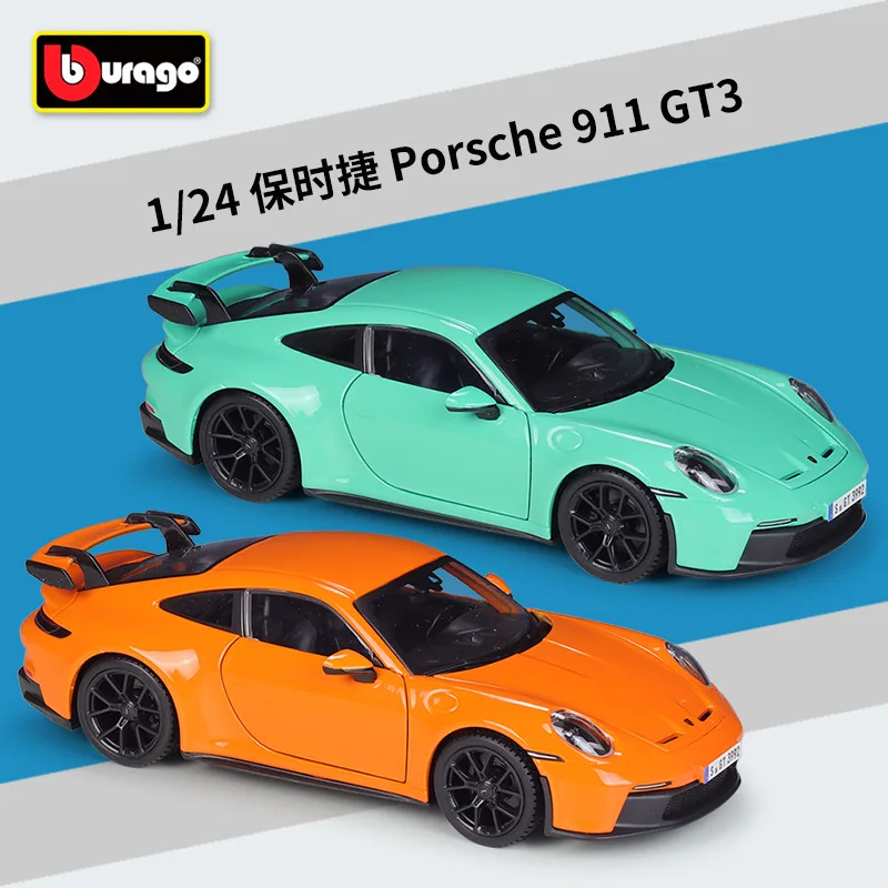 1:24 higher than the United States Porsche 911GT3 sports car simulation alloy car model toy gift with base.