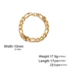 Lucktune bracelet chaine argent homme bracelet aciers inoxydables figaro Figaro chaîne Bracelet pour hommes femmes acier inoxydable largeur 3-10 MM Bracelets Punk bijoux Couple cadeau Pulsera Hombre nouveau