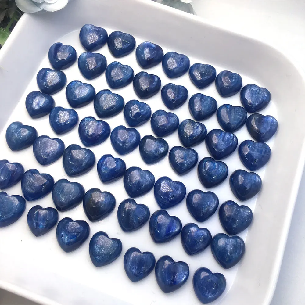 

Natural Blue Kyanite Heart Pendant Gemstone Quartz Crystals Carved Stone Crystal Healing Reiki Room Decor Home Decoration Gift