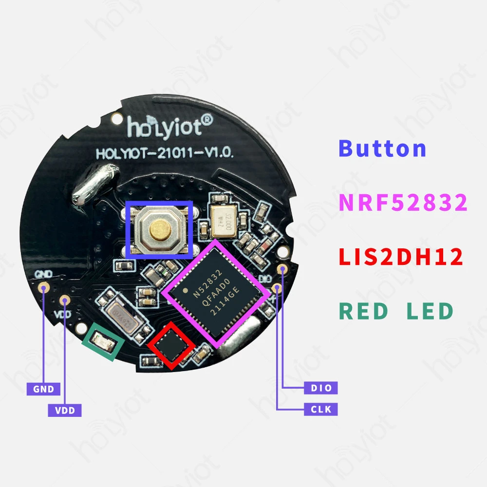 Holyiot NRF52832 Wireless Low Cost proximity Bluetooth Marketing ibeacon Accelerometer Sensor