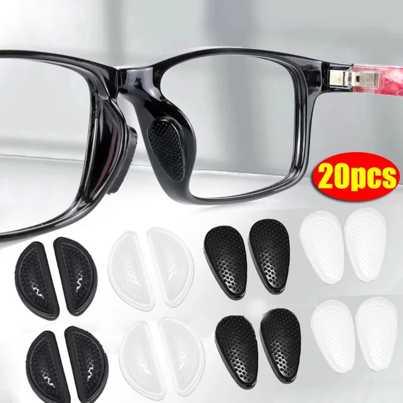 10pairsTransparentSiliconeEyeglassAirbagSoftNosePadsNosepadsonGlassesSharing