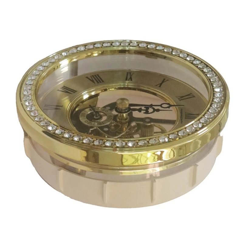 Modern 116mm Crystal Transparent Skeleton Clock Insert for Artistic Space Decors 4