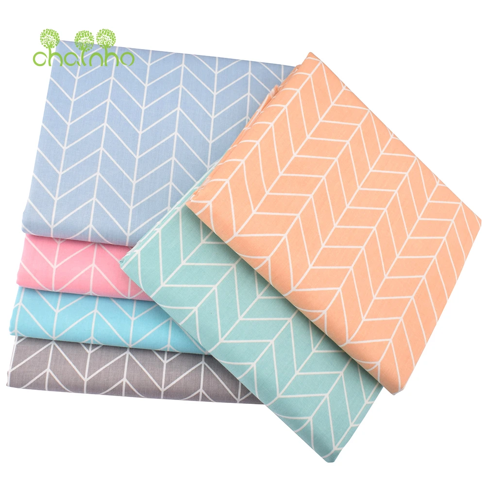 Chainho,Printed Twill Weave Cotton Fabric,DIY Sewing Quilting Material,Patchwork Cloth,6 Designs Cartoon Series,2 Sizes,15C335