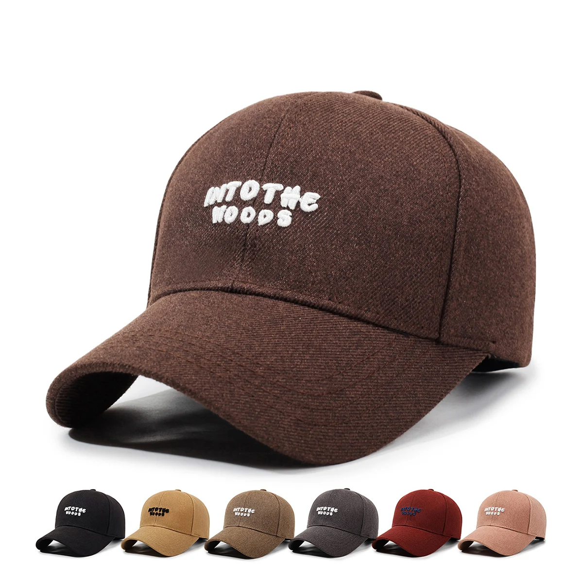 Wide-Brimmed Baseball Cap for Women and Men with Large Heads, Versatile Hard-Top Cap, Deep and Wide, Makes Face Look Smaller, Suitable for Autumn and Winter