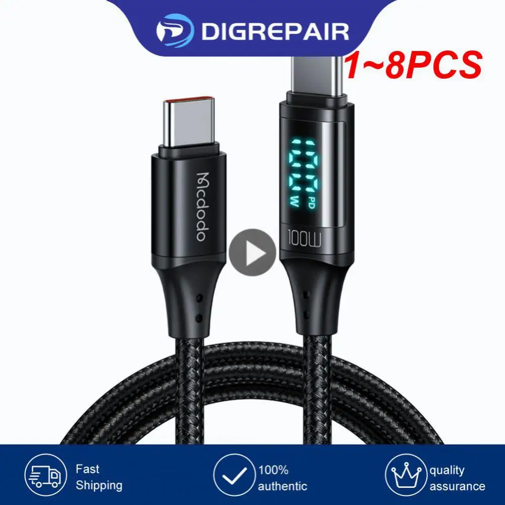 1 ~ 8 шт. Mcdodo 100 Вт USB C к Type C 2 в 1 быстрый зарядный кабель для поддержки 14 13 12 11