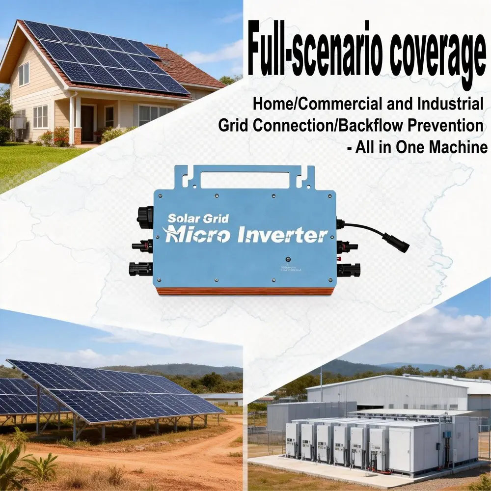 Micro Inverter Grid-Tie 350W-2800W Anti-Riverbero, Monitoraggio WiFi Compatibile con Batterie 36V per Impianti Solari Fotovoltaici Domestici su Tetto - Image 4