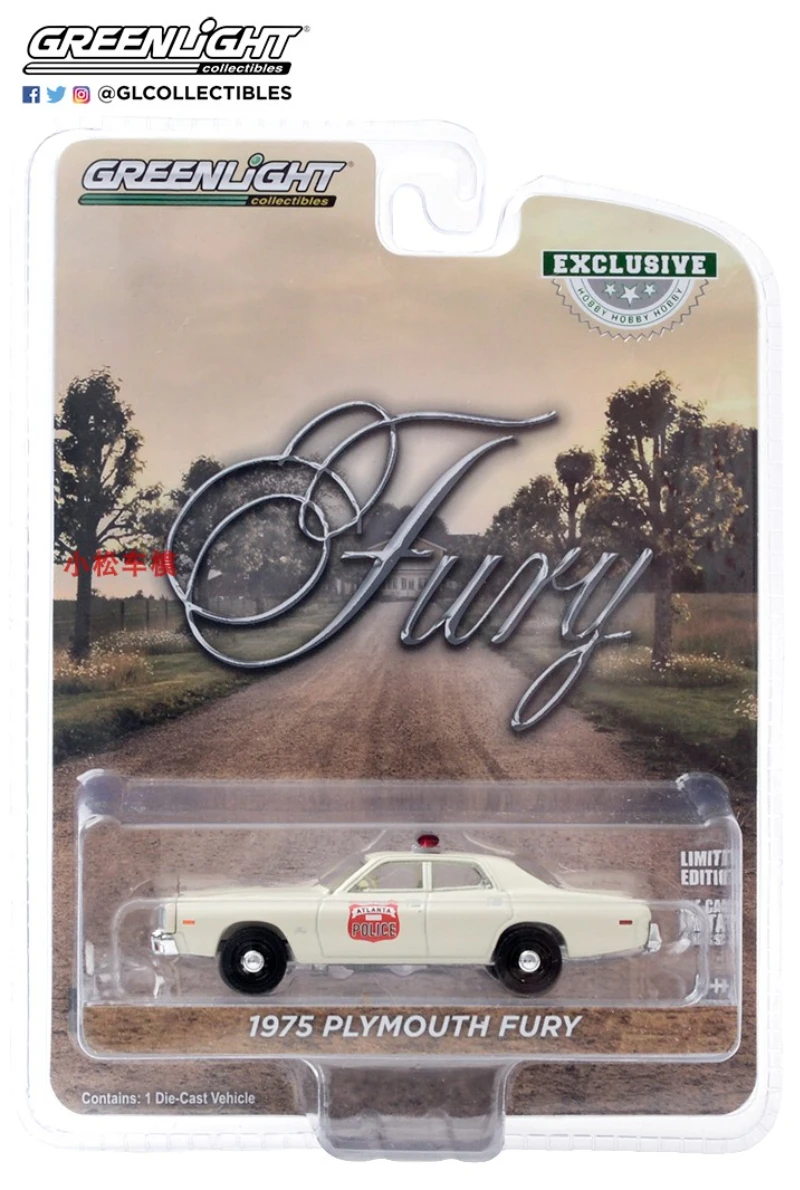 

1:64 1975 Plymouth Fury police car High Simulation Diecast Car Metal Alloy Model Car kids toys collection gifts W702