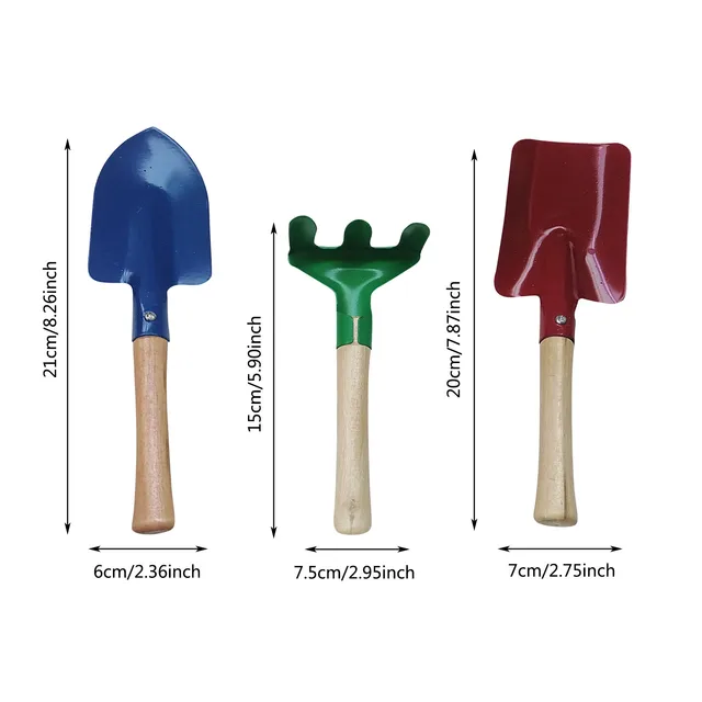 3Db Mini Kerti Szerszámok Kis Multifunkciós Lapátcsontos Ásó Fa Fogantyúval Háztartási Cserepes Növényi Növény Ripper - Image 6