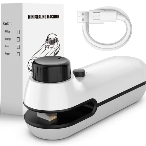 휴대용 포장 히트 실러 케이블 포함, USB 충전식 가방, 미니 히트 실러, 스낵 보관용 비닐 봉지, 쉽게 밀봉 3