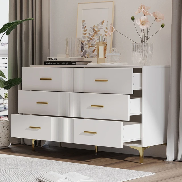 KOMHTOM chest of drawers with 6 drawers White door