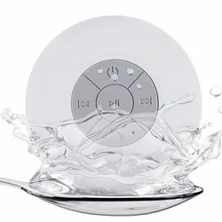 Waterproof Portable Bluetooth Speaker with Easy - Access Controls for Music at Home, Car, or Shower (White)