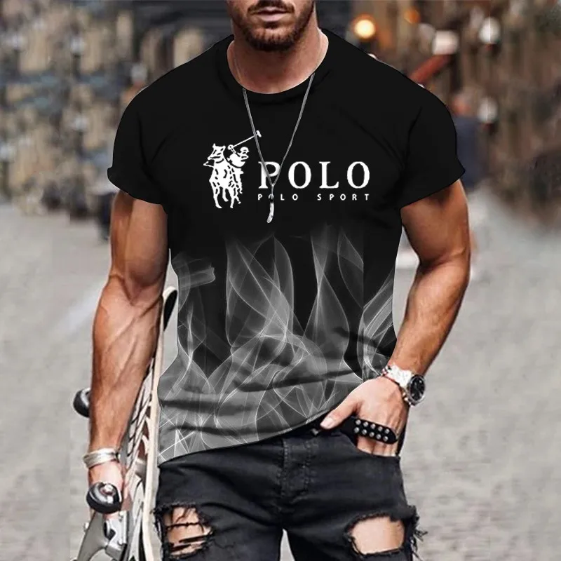 تي شيرت رجالي طباعة رسومات ثلاثية الأبعاد ملابس عص...