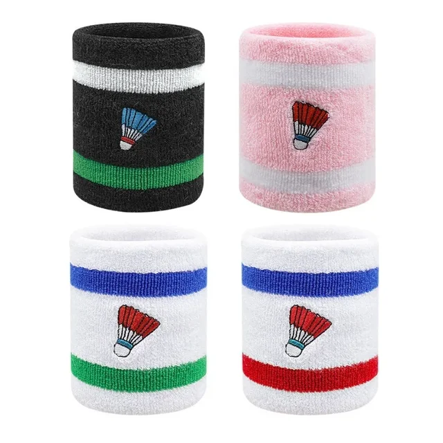 2pcs Badminton Wrist Guard Sport Ware Major Embroidery Tennis Protection Wipe Sweat Run Comfortable Sweat Absorbing Cotton Brace 6