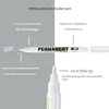 10Pcs Waterproof White Marker Pen Alcohol Paint Oily Tire Painting Graffiti Pens Permanent Gel Pen for Fabric Wood Leather 1.0MM 3