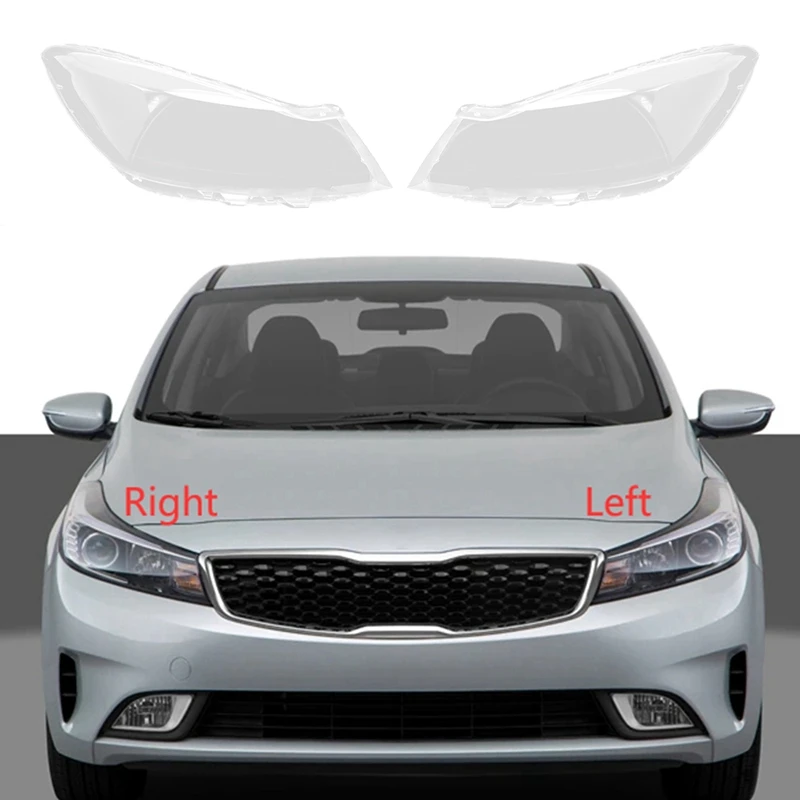 

For Kia Forte 2018 2019 Headlight Shell Lamp Shade Transparent Lens Cover Headlight Cover