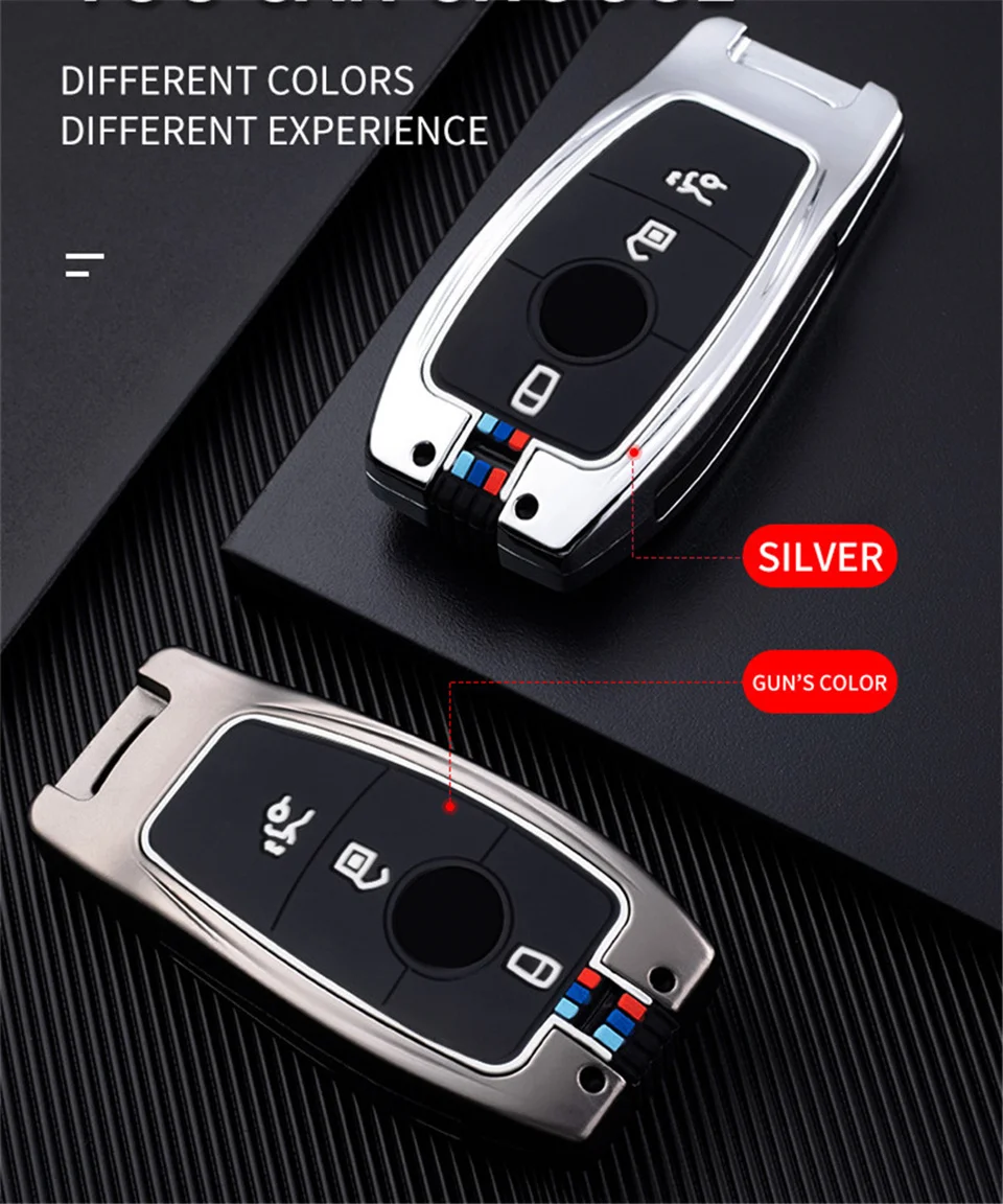Portachiavi in lega di zinco per auto portachiavi per Mercedes Benz A C E classe S W221 W177 W205 W213 accessori per auto-Styling - S57eb735474f54cb7a3718b4c42ac7ac6a