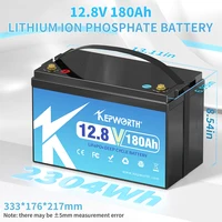 Batterie à Cycle profond 12V 180Ah LiFePO4 Phosphate de fer au Lithium de qualité a pour moteur de pêche à la traîne solaire de bateau RV-énergie Rechargeable 4