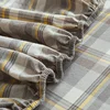 Bonenjoy 1pc Pure Cotton Fitted Sheets Plaid Style Bed Sheet spannbettlaken 90x200 Size Bed Linen for Home(Pillowcase need order 6