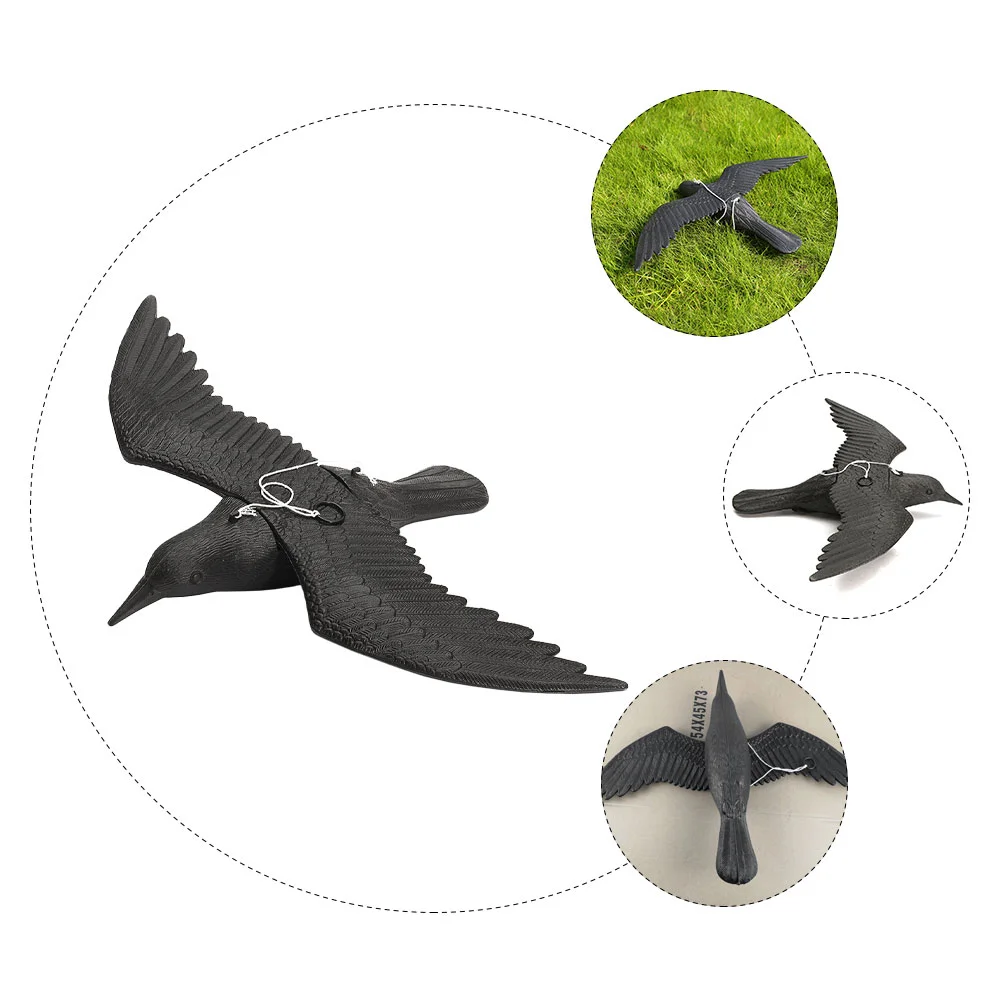 Realistic-Plastic-Crow-Plastic-Animals-Figures-Crow-Decoys-Attracting-Crows-Plastic-Crow-Statue-Artificial-Crow-Bird.jpg Reális Műanyag Varjú Állatok Figurák Csalók Varjak Szobor Mesterséges Madár Fekete Dekoráció - Image 2