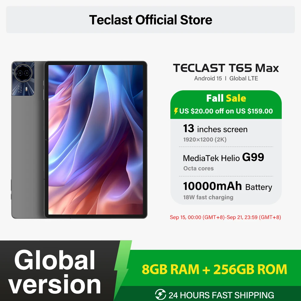 Teclast T65 Max 13インチFHDディスプレイ Android 15タブレット