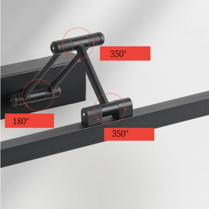 SpectruLed Bathroom Wall Lamp Aluminum Mirror Lamp Black White Vanity lamps For Home Modern Indoor Wall Sconces Lighting Fixture